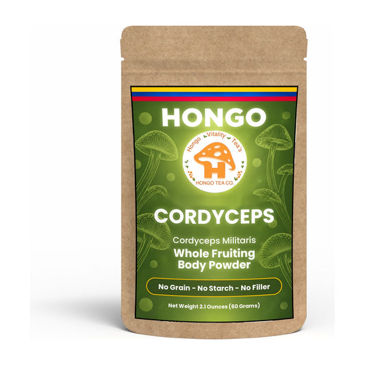 Hongo Cordyceps Mushroom Powder - 2.1 oz (60 g) pouch, front