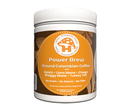 Hongo Power Brew mushroom coffee blend — product image