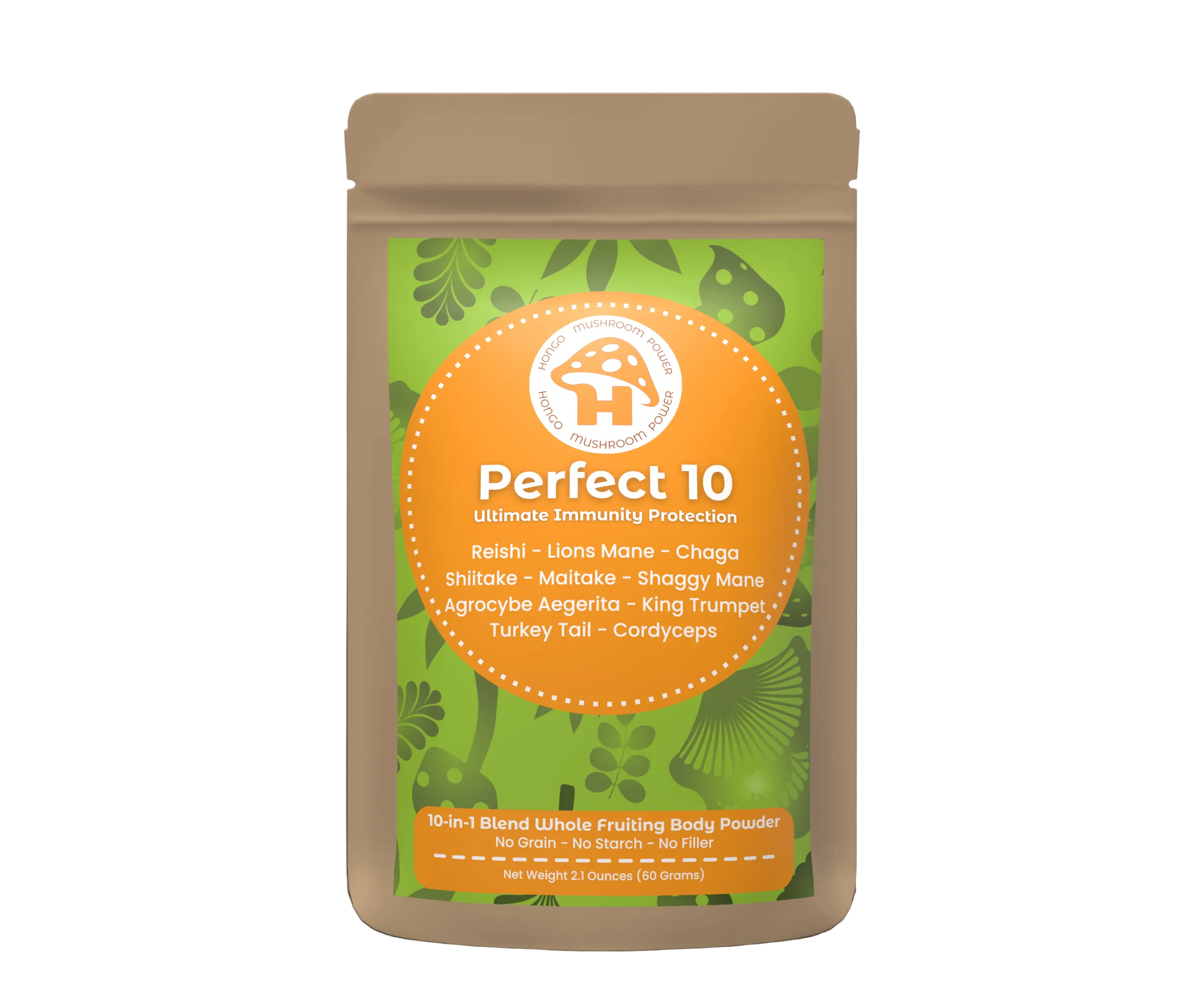 Hongo Perfect 10 mushroom blend powder with 10 functional mushrooms — additional view