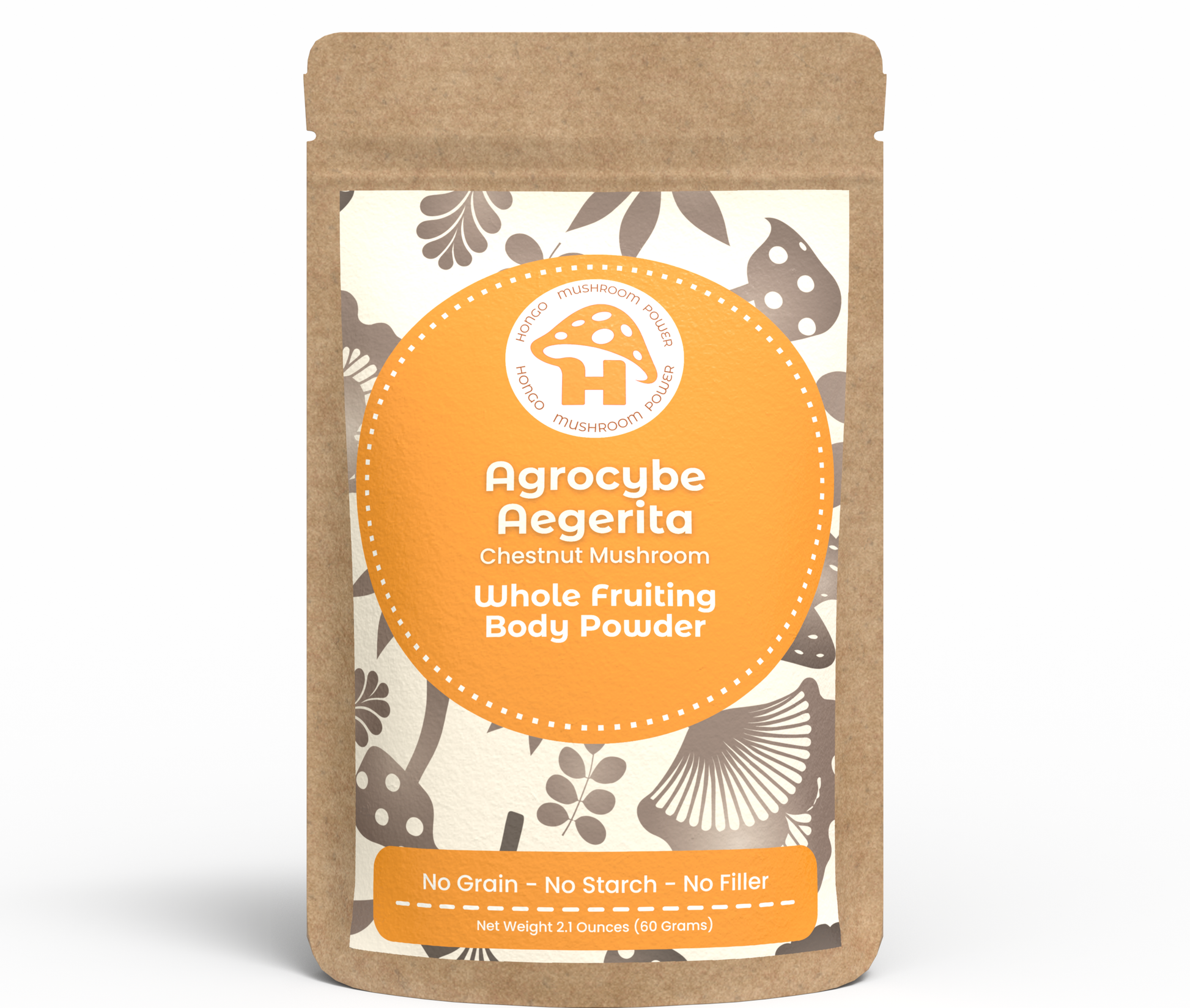 Hongo Agrocybe aegerita Black Poplar mushroom powder — front of package