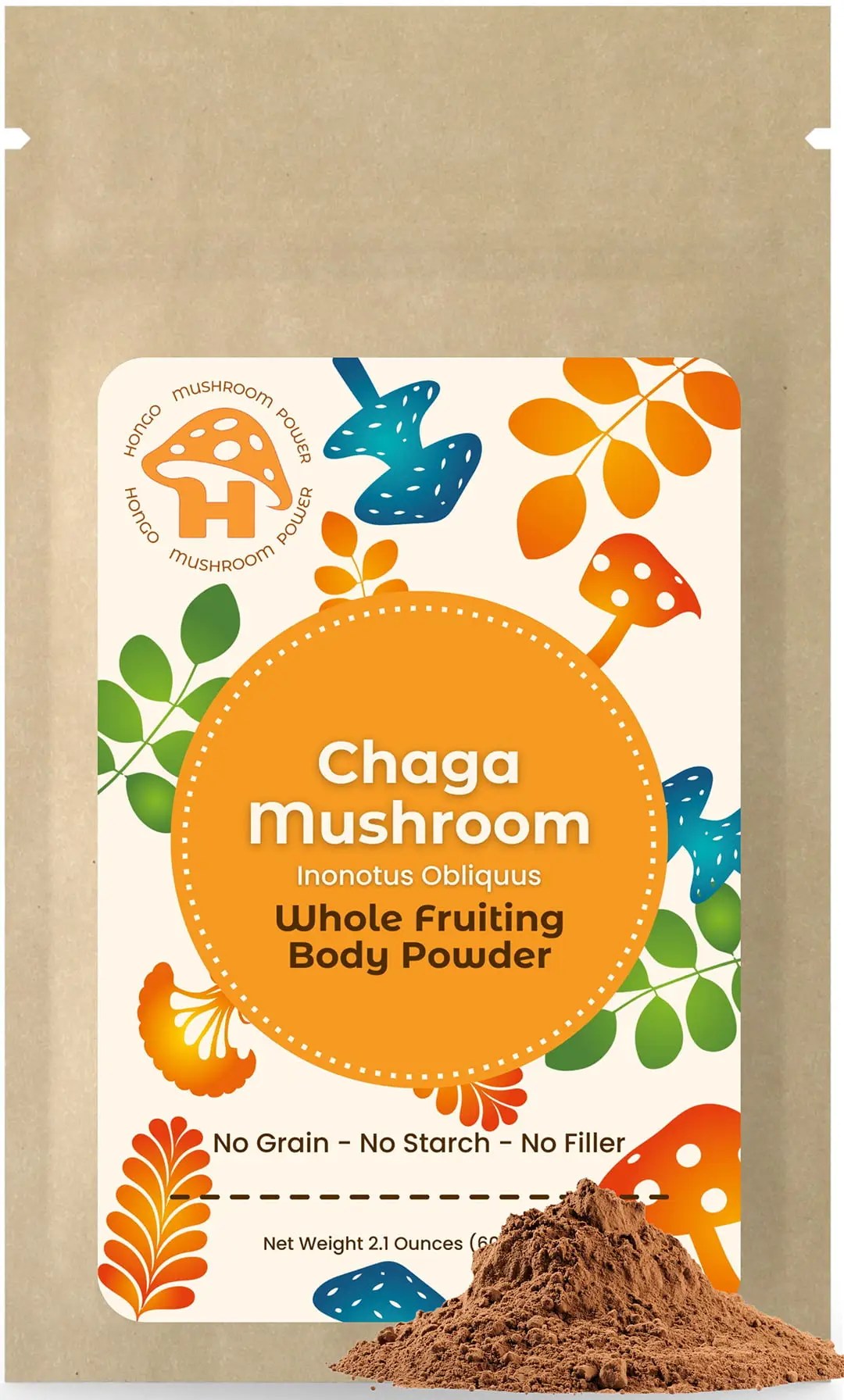 Chaga Mushroom Whole Fruiting Body Powder