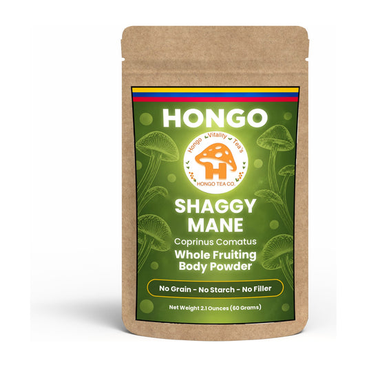 Hongo Shaggy Mane Mushroom Powder - 2.1 oz (60 g) pouch, front