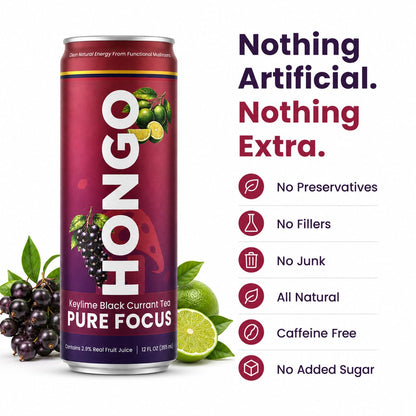 Hongo Pure Focus nothing artificial nothing extra product graphic