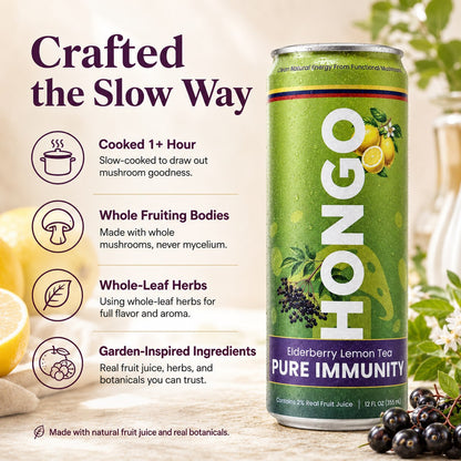 Hongo Pure Immunity crafted the slow way product graphic