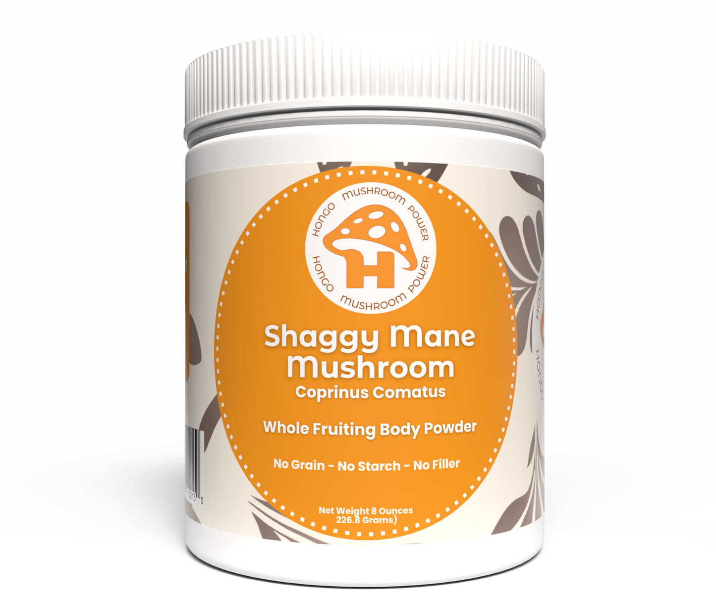 Hongo Shaggy Mane (Coprinus Comatus) whole fruiting body mushroom powder — benefits infographic