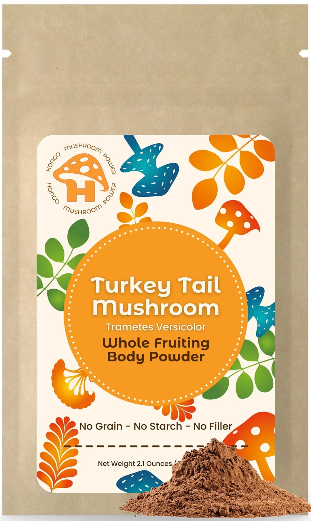 Turkey Tail Whole Fruiting Body Mushroom Powder